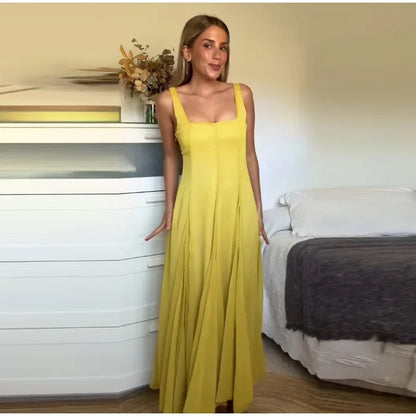 Chic Sleeveless High-Waist Swing Dress