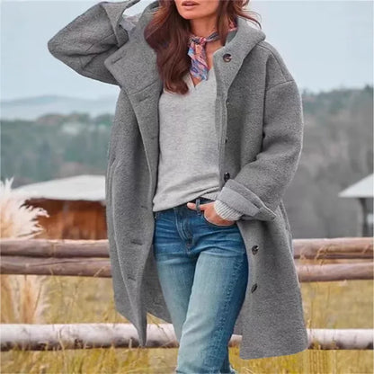 AmeriChic Hooded Woolen Coat