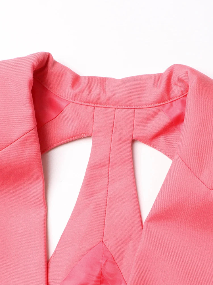 Power Chic Hollow Out Blazer Set