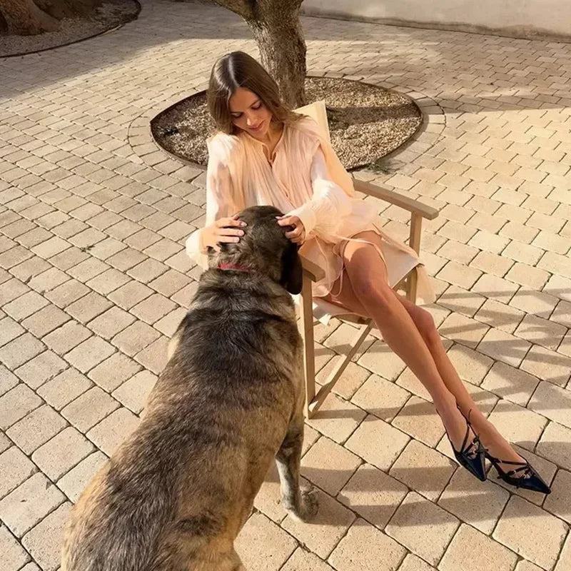 Fashion Ruffles Hem Mini Dress