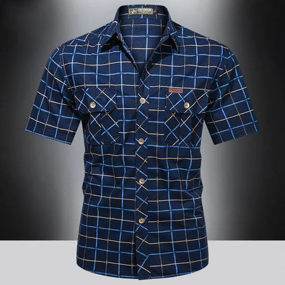 GridForm Cotton Checkered Work Shirt