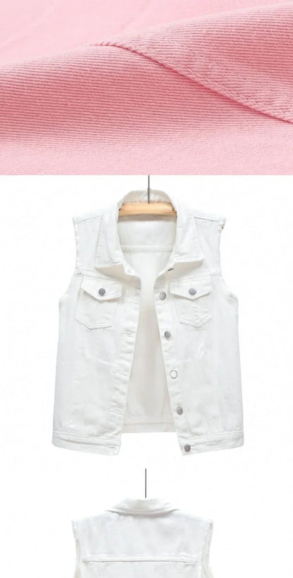 ColorPop Plus Size Denim Vest