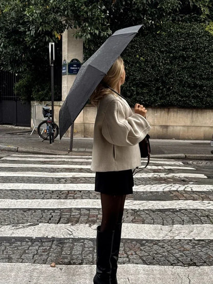 Chic Elegance Cropped Winter Coat