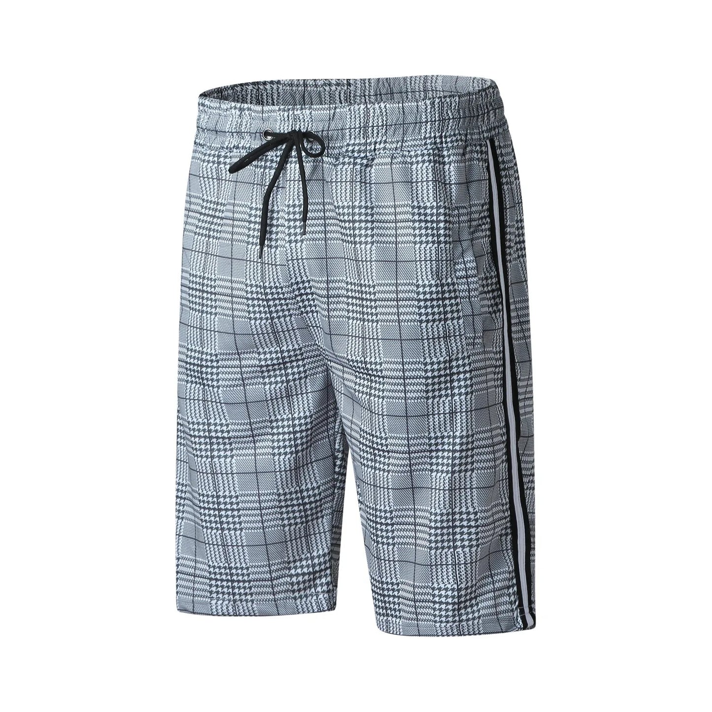 British Style High Waist Grid Shorts