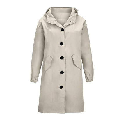 Women’s Long Hooded Trench Coat