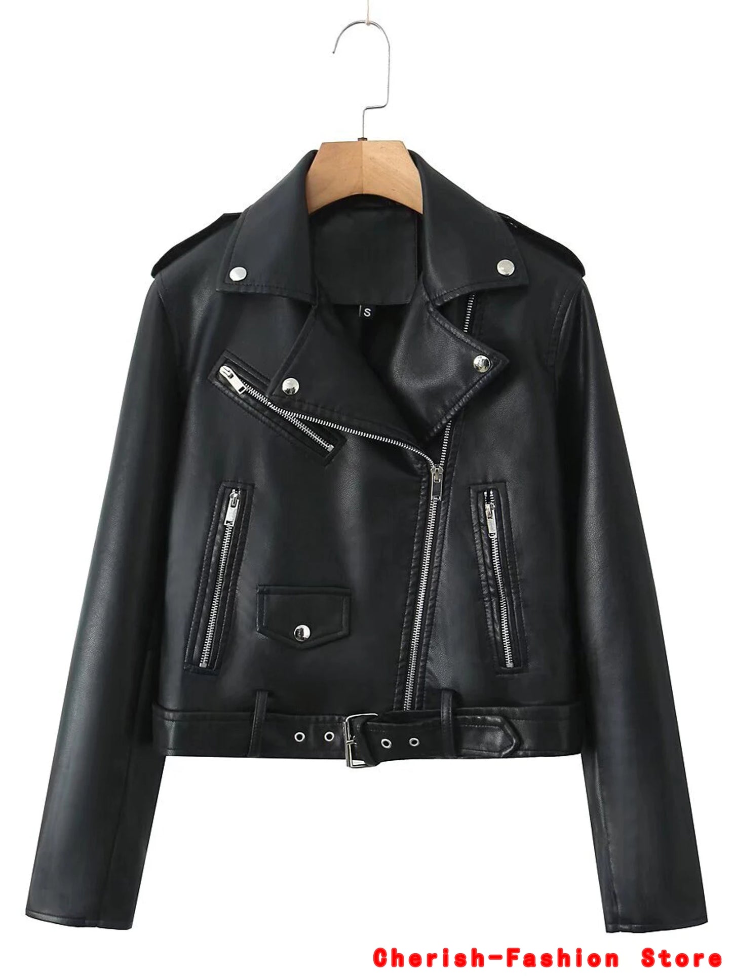 Chic Rider Short PU Leather Jacket