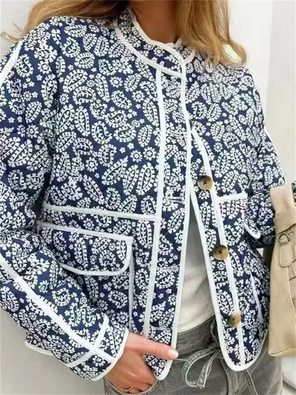 Canvas Charm Printed Patchwork Jacket