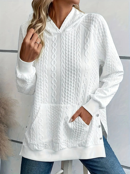 Snug Charm Button Hoodie