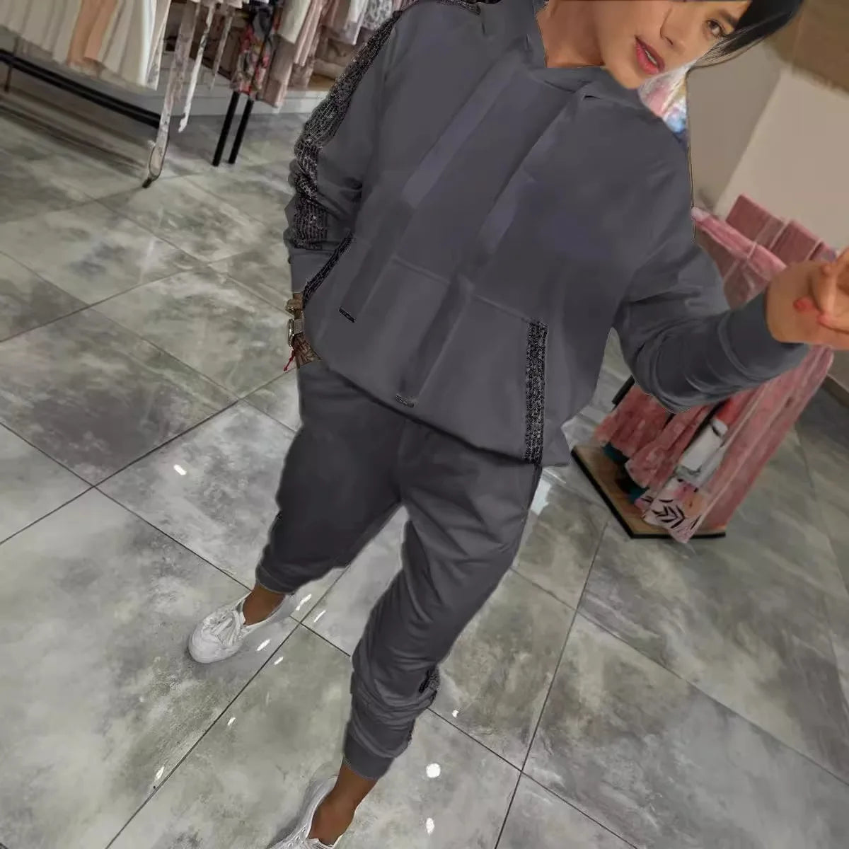 GlimmerFit Sequin Pocket 2-Piece Set