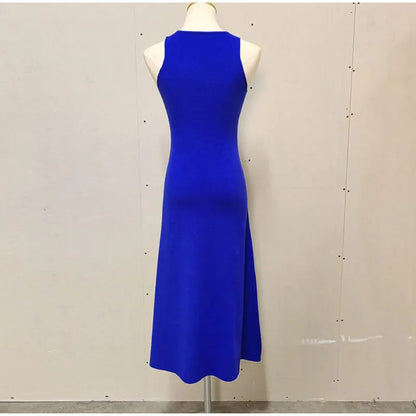 SculptKnit Sleeveless Split Midi Dress