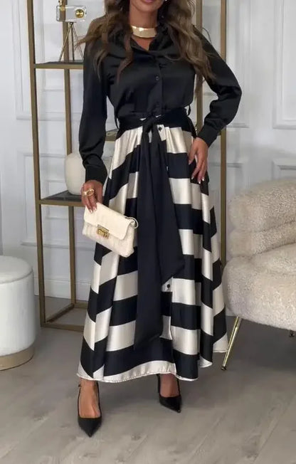 Long Sleeve Striped Dress