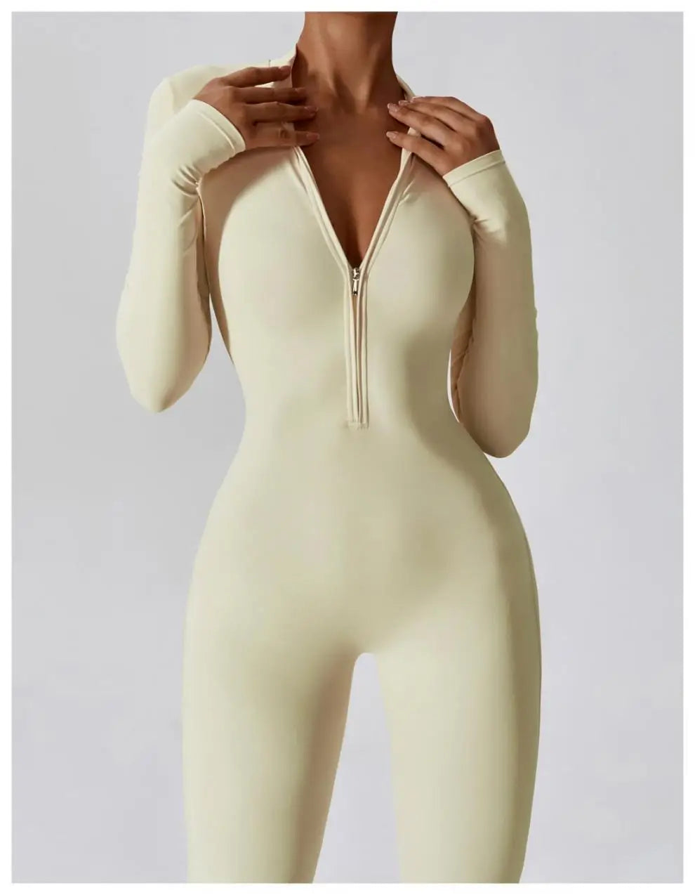 Women's Long-Sleeve Yoga Jumpsuit