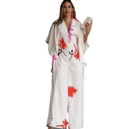 Vera Bloom Wide-Leg Office Jumpsuit