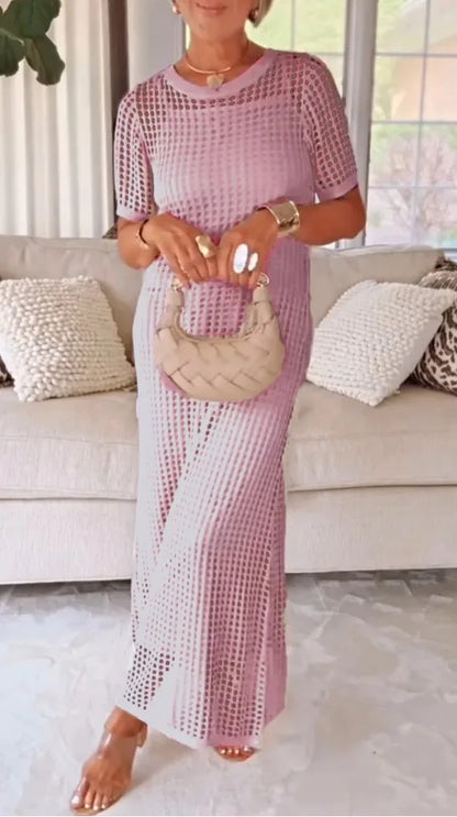 Lace Hollow Out Two-Piece Dress