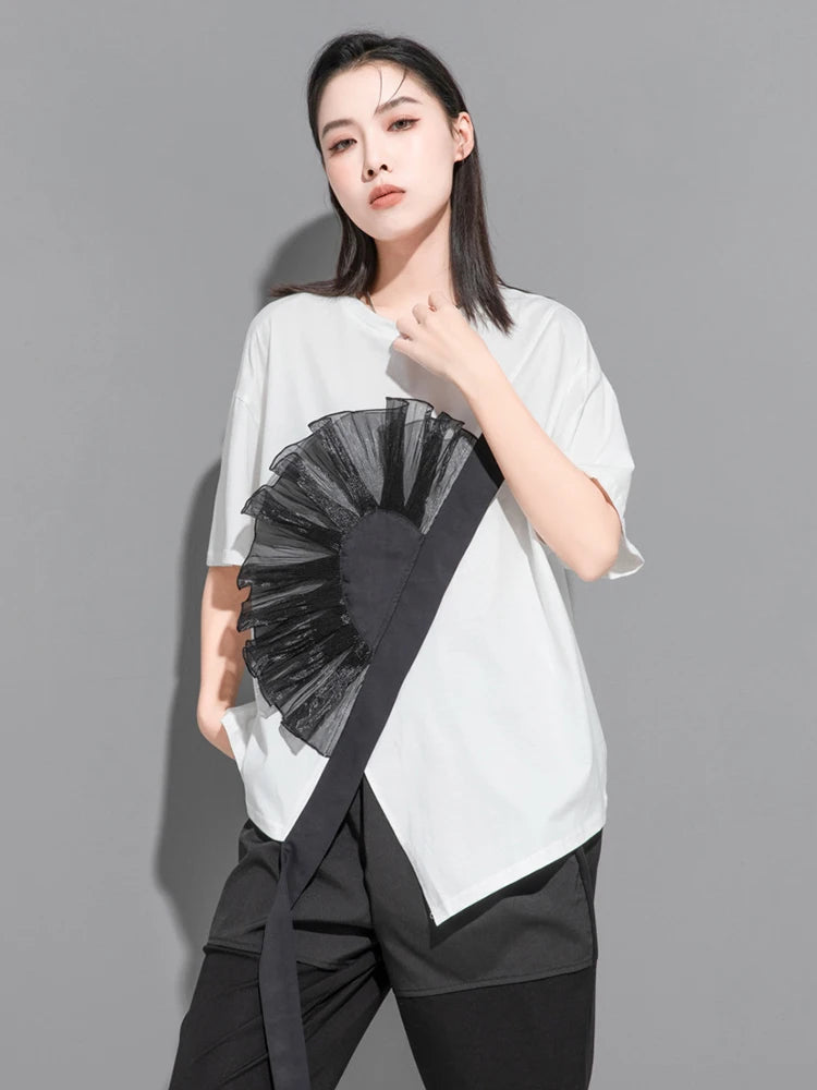 Ruffle Charm Loose Tee