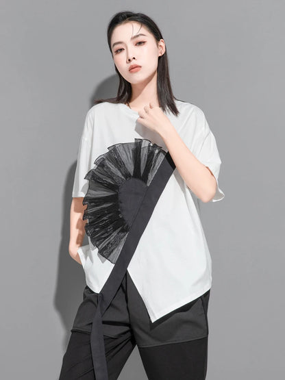 Ruffle Charm Loose Tee