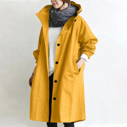 Women’s Long Hooded Trench Coat