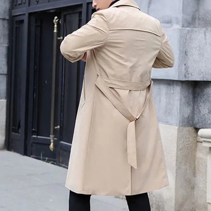 Brit Chic Men's Knee-Length Overcoat