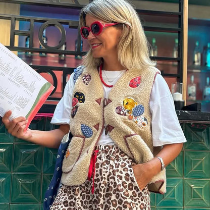 Cozy Charm Sleeveless Plush Vest