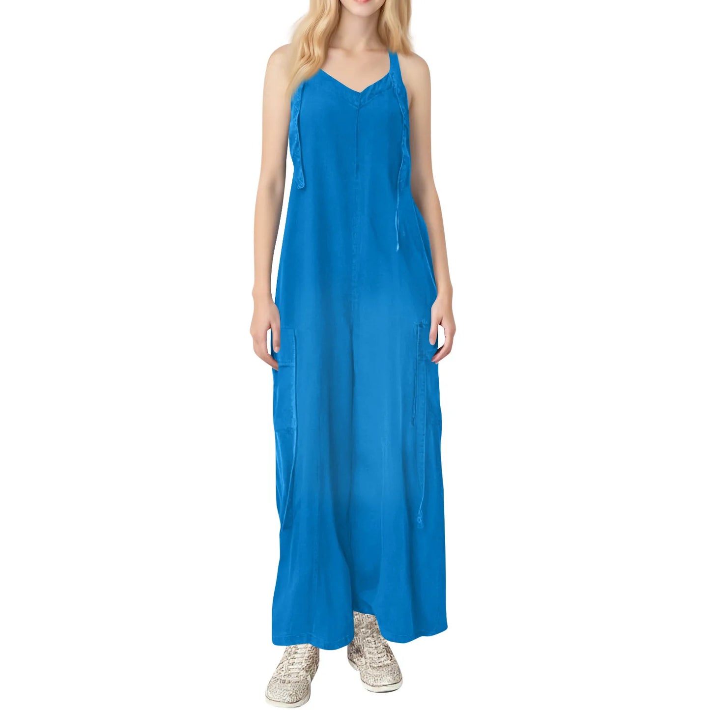 Effortless Charm V-Neck Jumpsuit