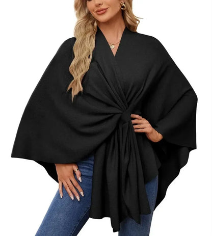 Soft V-Neck Shawl Wrap