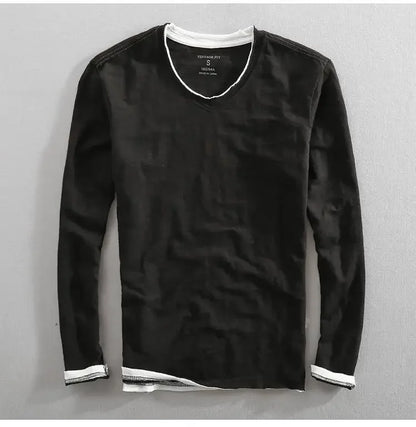 Raw Edge Vintage V Neck Tee