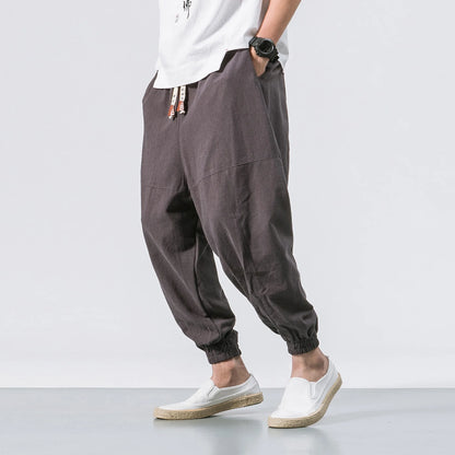 Zen Flow Oversized Linen Harem Pants