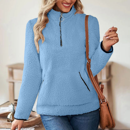 Cozy Zest Half-Zip Wool Pullover