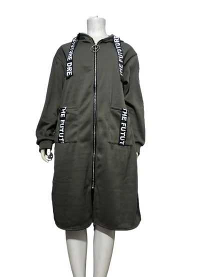 Hooded Zipper Cardigan Coat