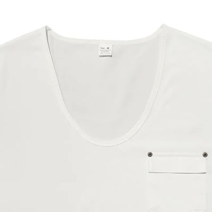 Men’s U-Neck Solid Casual T-Shirt