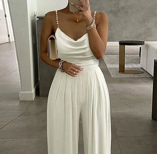 Pearl Suspender Wide Jumpsuit