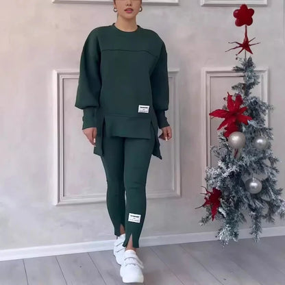 Casual Two Piece Hoodie Sweat Set