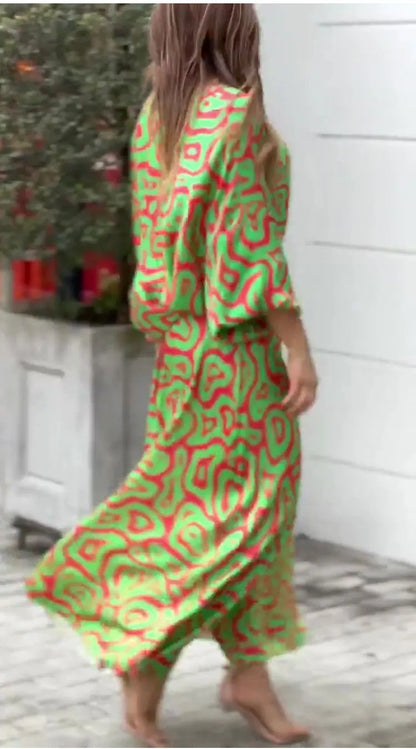 Effortless Elegance Long Sleeve Skirt Set