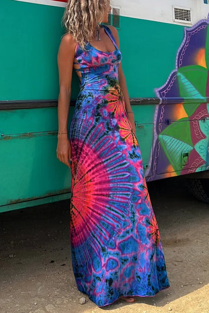 Lace Whisper Printed Spring Dress
