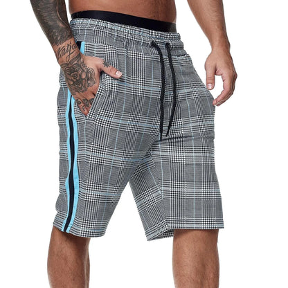 British Style High Waist Grid Shorts