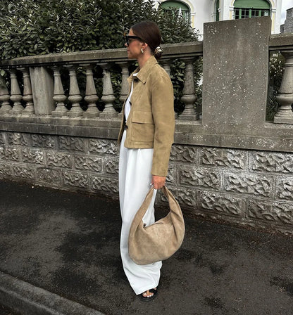 Lapel Pocket Short Jacket