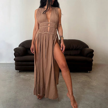 Sunbraid Elegance Off-Shoulder Dress