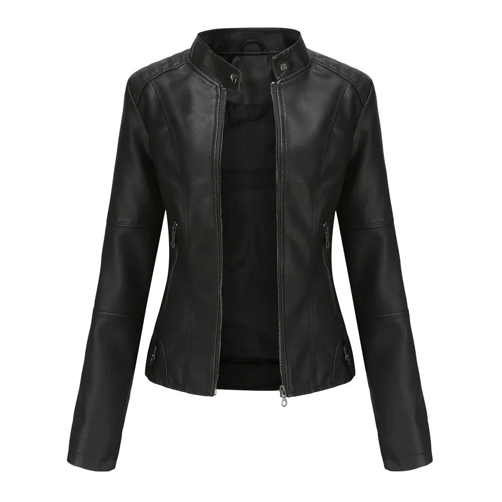 Vero Edge Slim Fit Leather Motorcycle Jacket