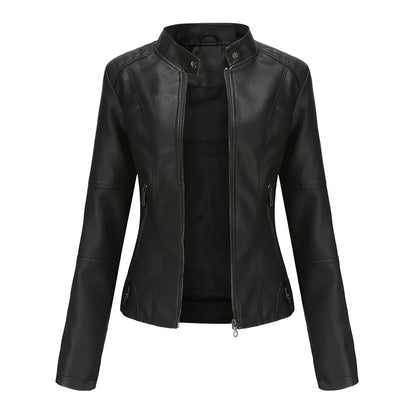 Vero Edge Slim Fit Leather Motorcycle Jacket