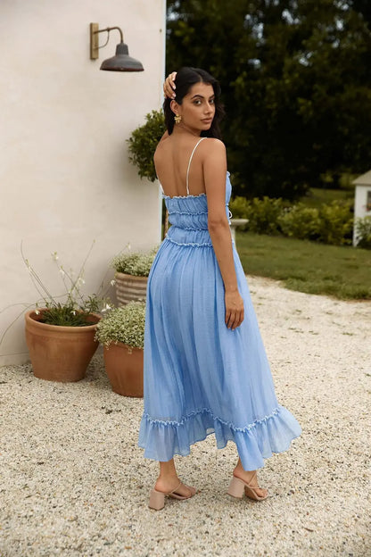 Elegant Slash Neck Holiday Maxi Dress