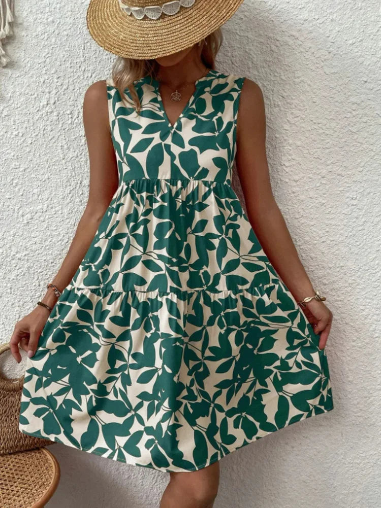 Boho Bliss Ruffle Mini Dress