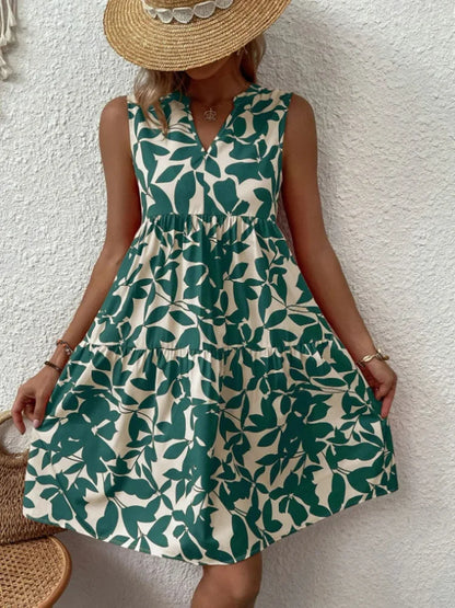 Boho Bliss Ruffle Mini Dress