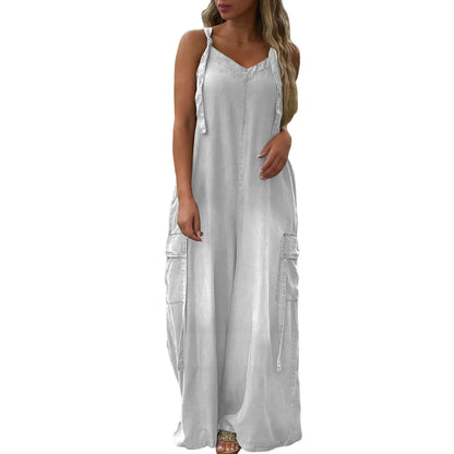 Effortless Charm V-Neck Jumpsuit