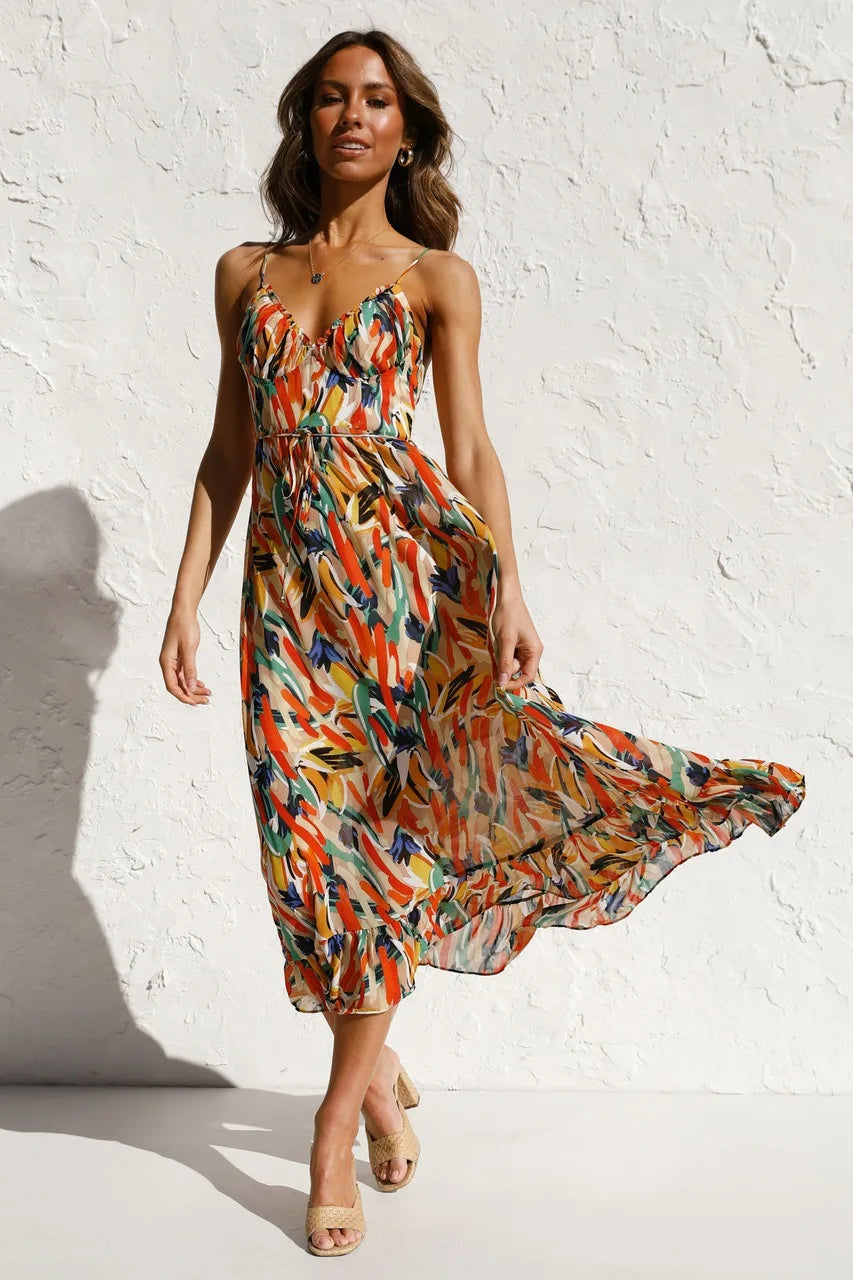 Fungus Edge Elegance Maxi Dress
