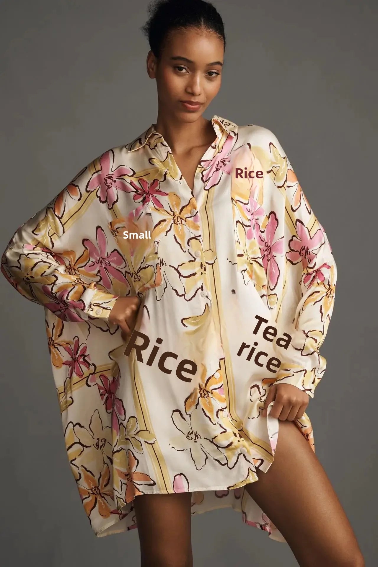 Chic Doodle Print Cardigan Dress