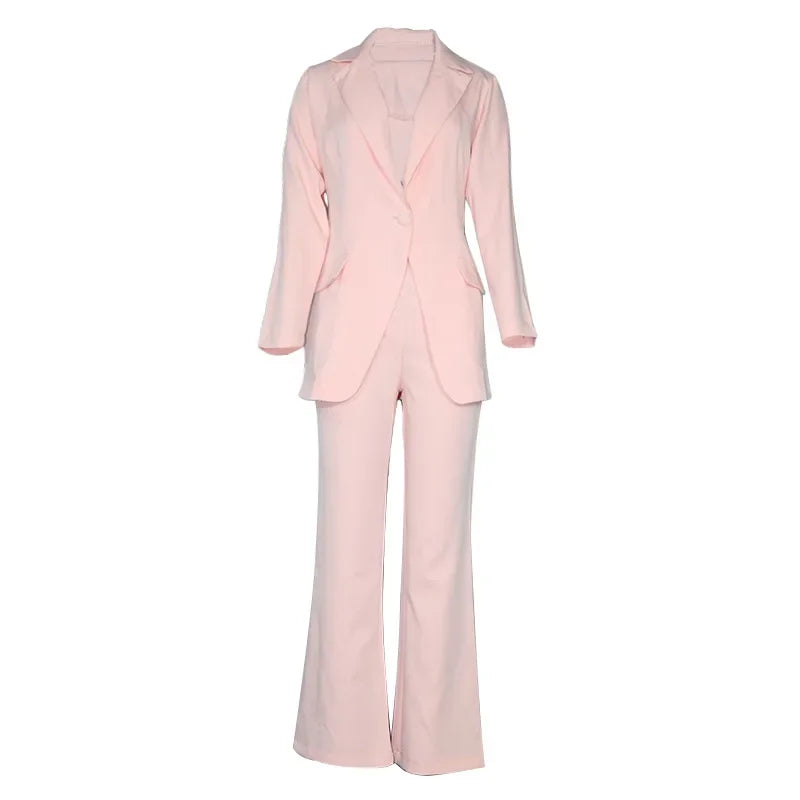 Elegant Long Sleeve Suit & Pants Set