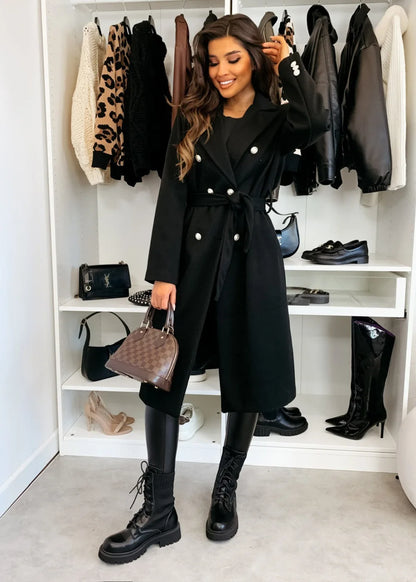 Vintage Elegance Double Breasted Coat