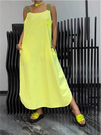 Casual Solid Color Summer Dress