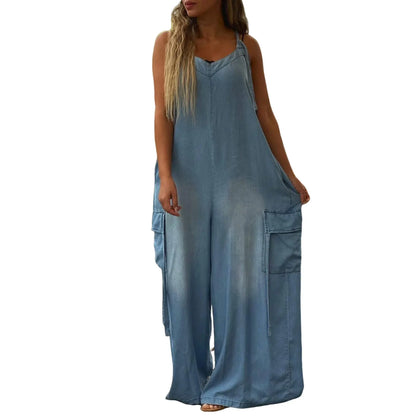 Effortless Charm V-Neck Jumpsuit