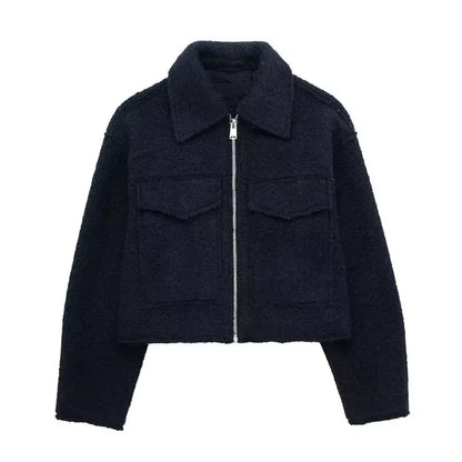 Stylish Grey Zipper Jacket